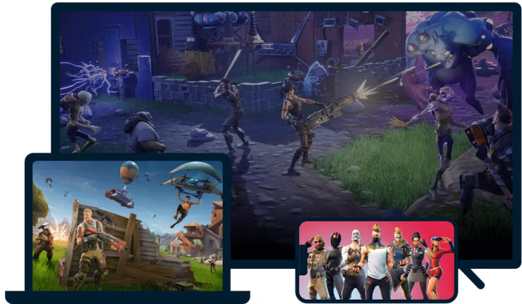 Fortnite op een aantal apparaten.