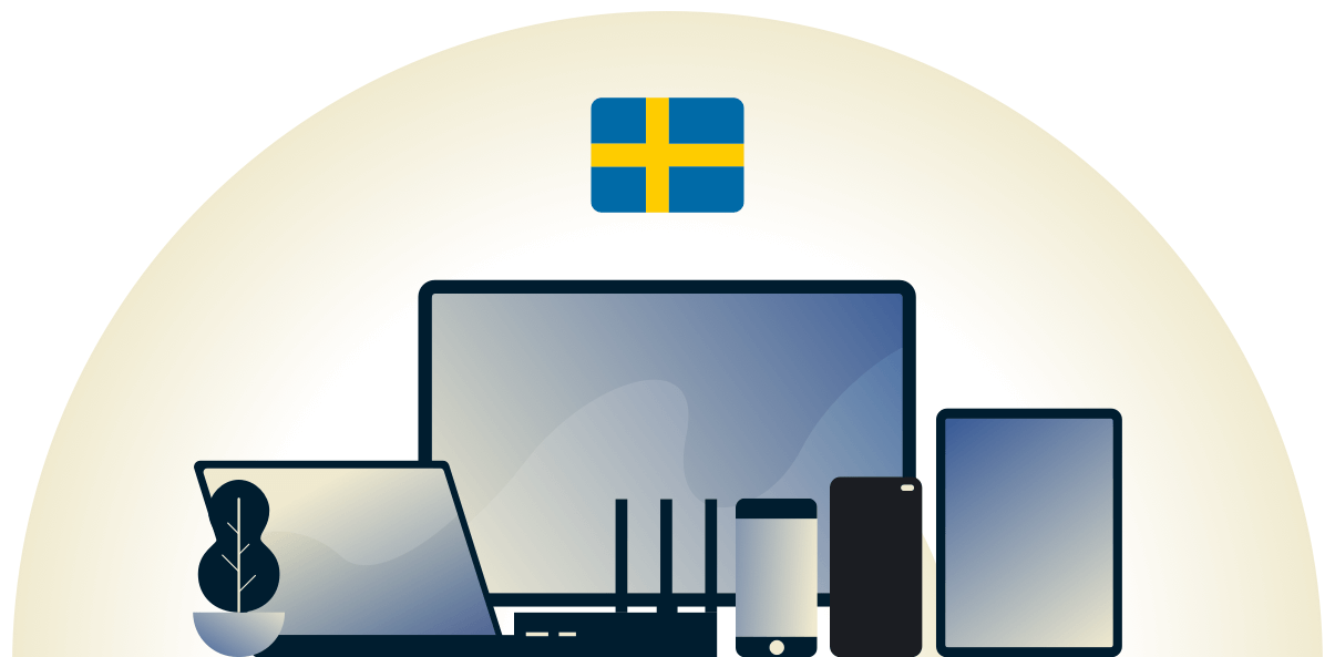 VPN suédois protégeant une variété de dispositifs.